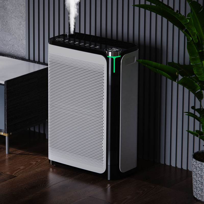 Whole house ultraviolet disinfection and UVC ultrasonic humidification HEPA air purifier